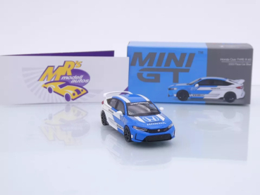 Preview: TSM MINI GT MGT00753-L # Honda Civic Type R #3 LHD blue " Pace Car 2023 " 1:64