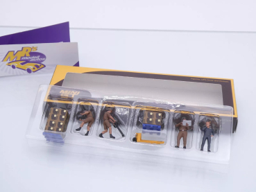 TSM MINI GT MGTAC30 # 4er Figuren Set in braun " UPS Driver and Workers " 1:64