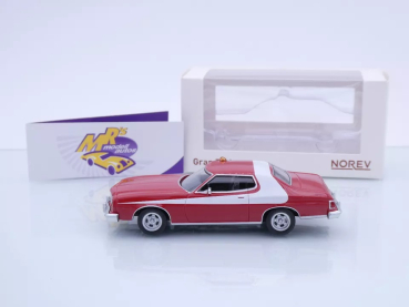 Preview: Norev 270586 # Ford Gran Torino Baujahr 1972 rot-weiß " Starsky & Hutch " 1:43