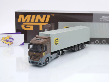 TSM MINI GT MGT00705 # Mercedes-Benz Actros 40 ft. Container " UPS Europe " 1:64