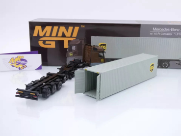 Preview: TSM MINI GT MGT00705 # Mercedes-Benz Actros 40 ft. Container " UPS Europe " 1:64