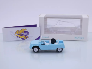 Preview: Norev 150924 # Citroen Mehari offen Baujahr 1968 " hellblau-weiß " 1:43