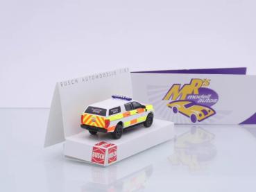 Preview: Busch 52841 # Ford Ranger Einsatzfahrzeug weiß-gelb " Johanniter Cottbus " 1:87