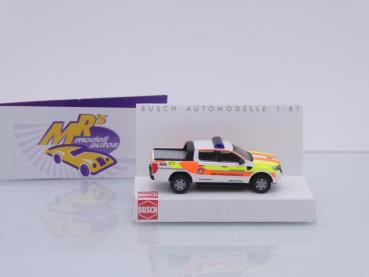 Preview: Busch 52819 # Ford Ranger Einsatzfahrzeug in weiß-rot " BRK Wasserrettung " 1:87
