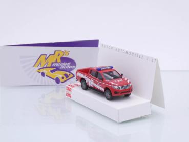 Busch 53722 # Nissan Navara Pick-Up Einsatzfahrzeug " Feuerwehr Saalfeld " 1:87
