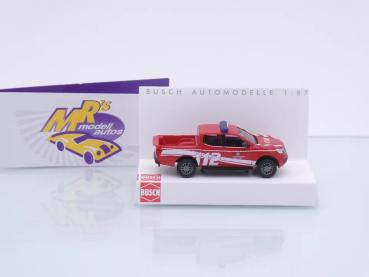 Preview: Busch 53722 # Nissan Navara Pick-Up Einsatzfahrzeug " Feuerwehr Saalfeld " 1:87