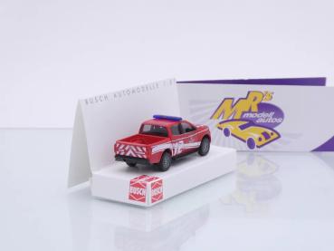 Preview: Busch 53722 # Nissan Navara Pick-Up Einsatzfahrzeug " Feuerwehr Saalfeld " 1:87
