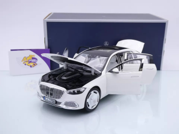 Preview: Norev 183918 # Mercedes-Maybach S-Klasse Baujahr 2021 " weißmetallic " 1:18