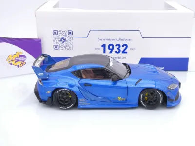 Preview: Solido S1815503 # Toyota GR Supra Liberty Walk Bodykit Baujahr 2025 " blaumetallic " 1:18