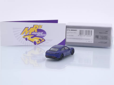 Preview: Minichamps 870068401 # Porsche Taycan Turbo S Baujahr 2019 " dunkelblau " 1:87