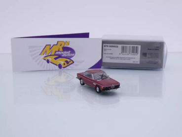 Preview: Minichamps 870020022 # BMW 3,0 CSI Baujahr 1971 " dunkelrotmetallic " 1:87