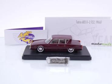 Preview: Autocult 99124 # Tatra 603 X-2 1966 + Jahres Buch Digital Edition 2024 " dunkelrot " 1:43