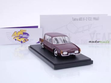 Preview: Autocult 99124 # Tatra 603 X-2 1966 + Jahres Buch Digital Edition 2024 " dunkelrot " 1:43