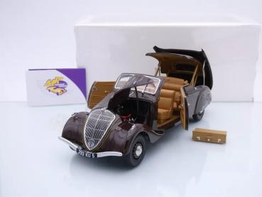 Preview: Norev 184873 # Peugeot 402 Ecplise Cabriolet Baujahr 1937 " schokobraun " 1:18
