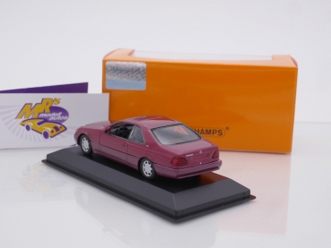 Preview: Maxichamps 940032601 # Mercedes-Benz 600 SEC (C140) Baujahr 1992 " dunkelrotmetallic " 1:43