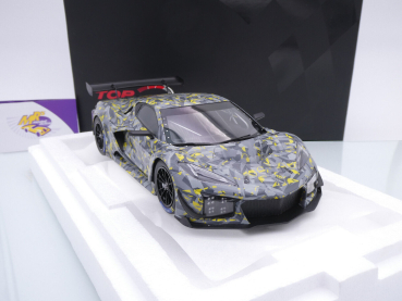 Top Speed TS0540 # Chevrolet Corvette Z06 GT3.R Sebring Test 2022 " Erlkönig / Camoflage Design " 1:18