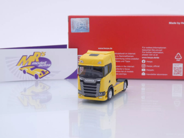 Herpa 306768-005 # Scania CS20 HD 2-achs Zugmaschine " ginstergelb " 1:87