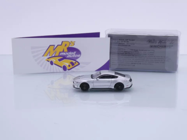 Preview: Minichamps 870087028 # Ford Mustang Baujahr 2018 " silbermetallic " 1:87