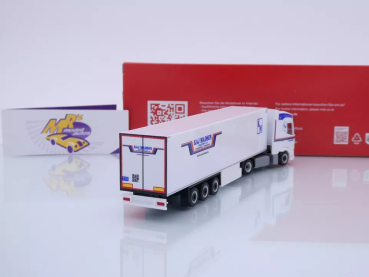 Preview: Herpa 318037 # DAF XG Kühlkoffer-Sattelzug weiß " Kaj Madsen - DK " 1:87