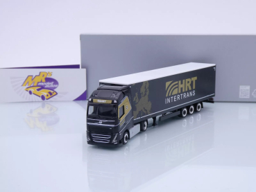 Herpa 957076 # Volvo FH Gl. XL Gardinenplanen-Sattelzug " HRT Intertrans " 1:87