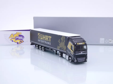 Preview: Herpa 957076 # Volvo FH Gl. XL Gardinenplanen-Sattelzug " HRT Intertrans " 1:87