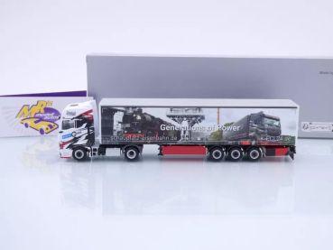 Preview: Herpa 958073 # MAN TGX GX Gardinenplanen-Sattelzug " Euro Kurier - Schauplatz Eisenbahn " 1:87