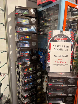 Preview: 1 Palette voller NASCAR Modelle 1:24 für nur 50,- Euro pro Modell # Exklusiv am 1.-2. Mai 2026 in unserem Ladenlokal