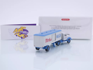Preview: Wiking 0520 04 # Magirus Hauber Kühlkoffer-SZ Baujahr 1958-67 " Moha Milch " 1:87