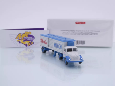 Preview: Wiking 0520 04 # Magirus Hauber Kühlkoffer-SZ Baujahr 1958-67 " Moha Milch " 1:87