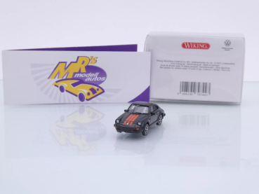 Wiking 0161 03 # Porsche 911 SC Coupe Baujahr 1978-84 " schwarz-orange " 1:87