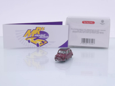 Wiking 0099 08 # Fiat 600 Kleinwagen Baujahr 1955-64 " dunkelrot " 1:87