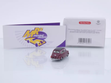 Preview: Wiking 0099 08 # Fiat 600 Kleinwagen Baujahr 1955-64 " dunkelrot " 1:87