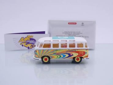 Preview: Wiking 0765 02 # Volkswagen VW T1 Sambabus Baujahr 1960-63 " Flower Power " 1:40