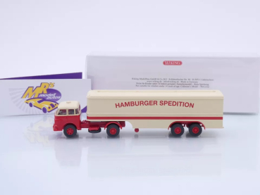 Preview: Wiking 0513 29 # MAN Pausbacke Koffersattelzug " Hamburger Spedition " 1:87