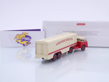 Preview: Wiking 0513 29 # MAN Pausbacke Koffersattelzug " Hamburger Spedition " 1:87