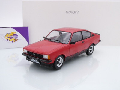 Norev 183658 # Opel Kadett C Coupe Rallye 1.6 S Baujahr 1977 " rot-schwarz " 1:18