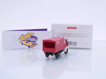 Preview: Wiking 0861 60 # Unimog U1700L Pritsche-Plane Baujahr 1950-58 " Feuerwehr " 1:87