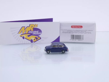 Preview: Wiking 0099 07 # FIAT 600 Kleinwagen Baujahr 1955-64 " dunkelblau " 1:87