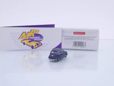 Preview: Wiking 0099 07 # FIAT 600 Kleinwagen Baujahr 1955-64 " dunkelblau " 1:87