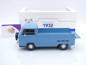 Preview: Solido S1809403 # Volkswagen VW T2 Pritsche / Pick-Up Baujahr 1968 " petrolblau " 1:18