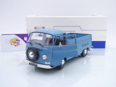 Preview: Solido S1809403 # Volkswagen VW T2 Pritsche / Pick-Up Baujahr 1968 " petrolblau " 1:18