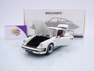 Preview: Minichamps 100063024 # Porsche 911 Carrera 3,2 Coupe Baujahr 1983 " weiß " 1:18