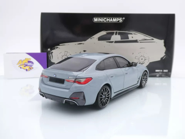 Preview: Minichamps 110023010 # BMW i4 Limousine Baujahr 2022 " kreidegraumetallic " 1:18