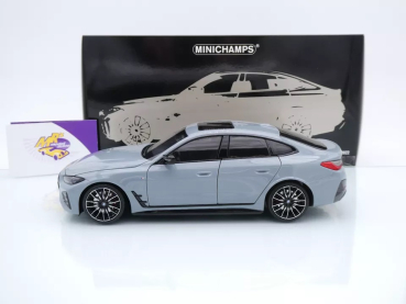 Preview: Minichamps 110023010 # BMW i4 Limousine Baujahr 2022 " kreidegraumetallic " 1:18