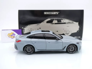 Preview: Minichamps 110023010 # BMW i4 Limousine Baujahr 2022 " kreidegraumetallic " 1:18