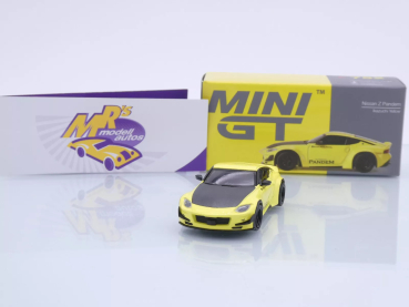 TSM MINI GT MGT00752-L # Nissan Z Pandem Rocket Bunny LHD " Ikazuchi Gelb " 1:64