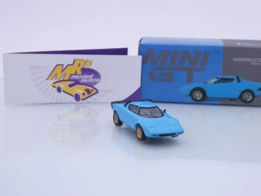 Preview: TSM MINI GT MGT00624-L # Lancia Stratos HF Stradale LHD " Azzuro Chiaro " 1:64