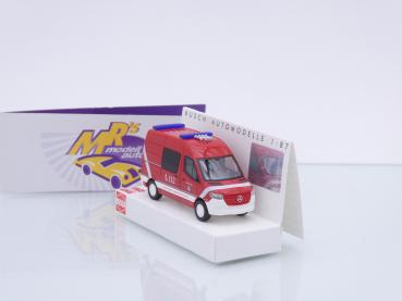 Busch 54058 # Mercedes-Benz Sprinter Halbbus 2018 " Feuerwehr Erlangen " 1:87