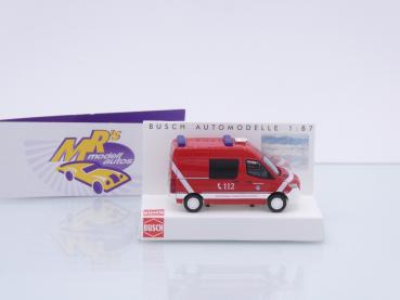 Preview: Busch 54058 # Mercedes-Benz Sprinter Halbbus 2018 " Feuerwehr Erlangen " 1:87