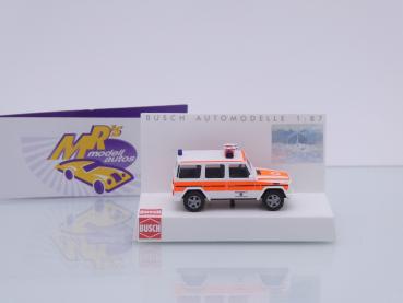 Preview: Busch 51422 # Mercedes-Benz G-Klasse Einsatzfahrzeug " DRK Lampertheim " 1:87